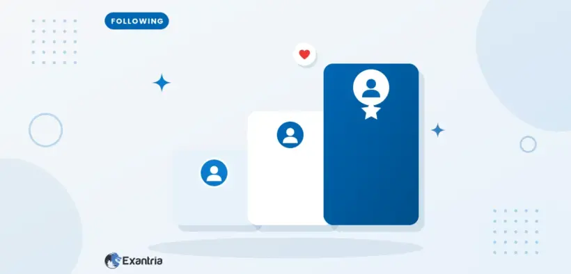 Flat illustration of three rising steps with faceless avatars, the tallest step marked with a star.
