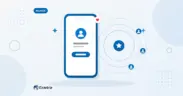 Flat illustration of a smartphone with a faceless creator on screen, beside expanding reach rings and small audience avatars.