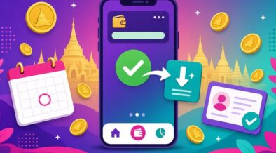 Illustration of a phone wallet app receiving a monthly creator payout